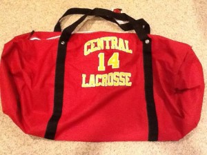 Central Michigan Chippewas lacrosse duffel bag
