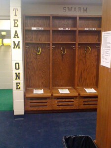 University of Michigan Wolverines lacrosse locker room